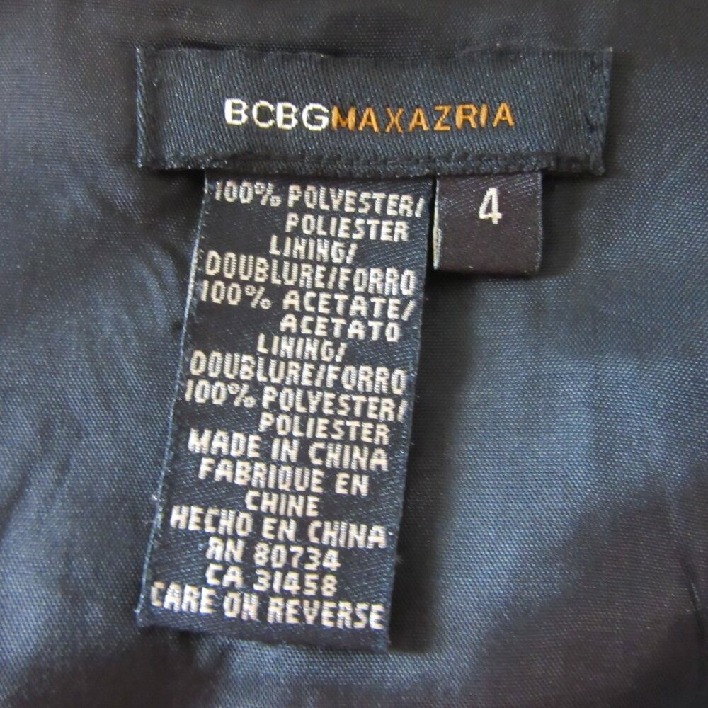 BCBGMAXAZRIA Black Spaghetti Strap 4 Fit & Flare Short Evening Dress - Picture 4 of 4